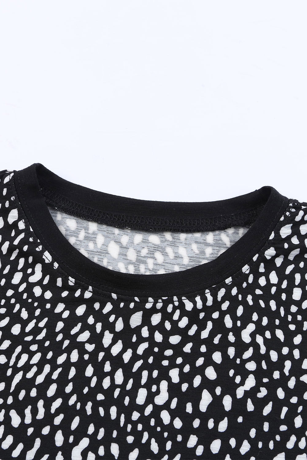 Cheetah Print O-neck Short Sleeve T Shirt