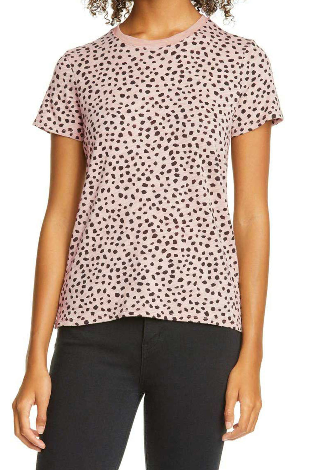 Cheetah Print O-neck Short Sleeve T Shirt